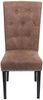 2er-Set Esszimmerstuhl Chesterfield II, ~ Stoff/Textil braun, dunkle Beine Bild 4