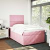 vidaXL Boxspringbett mit Matratze Rosa 120x200 cm Samt 3293181 Bild 4