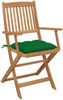 vidaXL Klappbare Gartenstühle 6 Stk. mit Kissen Massivholz Akazie 3074960 Bild 3