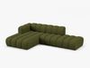 Micadoni Modulares Ecksofa offen Lupine 5-Sitzer Links Boucle Baloo Dunkel-Olivgrün Bild 2