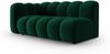 Micadoni Modulares Sofa Lupine 3-Sitzer Links Samtstoff Salvador Flaschengrün Bild 2