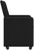 vidaXL Esszimmerstühle mit Rollen 2 pcs Schwarz 58 x 65 x 94 cm Stoff 42017831 Bild 5
