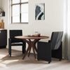 vidaXL Esszimmerstühle mit Rollen 2 pcs Schwarz 58 x 65 x 94 cm Stoff 42017831 Bild 3