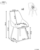 Esszimmerstuhl 2er Set drehbar TERLTON Samtstoff Beige Bild 2