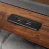 Polsterbett mit USB 180x200cm,LED Doppelbett mit Lattenrost aus Metallrahmen,Bettgestell aus Leinenmaterial Jugendbett (Ohne Matratze) Bild 5