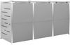 3er Mülltonnenbox JAGU Edelstahl Grau 115x207x77,5cm Mülltonnenverkleidung für 3 Tonnen 240L Müllbox aus Metall Mülltonnenschutz Mülltonnendach Bild 3