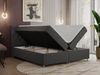 Boxspringbett Doppelbett Polsterbett Kunstlederbett mit Bettkasten - ROMA - 140x200cm - Dunkelgrau Kunstleder - H4 Bild 2