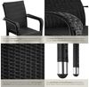 tectake Rattanstuhl Gartenstuhl Girona, stapelbar, Belastbarkeit 120 kg, 58 x 67 x 90 cm (Set, 4 St), Pulverbeschichtetes Stahlgestell für enorme Stabilität Bild 4