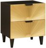 vidaXL Nachttisch 2 pcs Schwarz und Gold 40 x 33 x 46 cm Holzwerkstoff 4017827 Bild 3