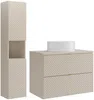 Vente-unique - DORIONI Bathroom furniture set Holz, Platte Beige - B 46,5 cm x H 61,6 cm x L 80 cm Bild 2