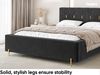 MEBLINI Polsterbett 160x200 ohne Lattenrost ohne Matratze – FABIO – Schwarz Samt – Doppelbett ohne Bettkasten - Stauraumbett - Kopfteil Bett ohne Stauraum Bild 5