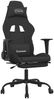 vidaXL Gaming-Stuhl mit Massage & Fußstütze Schwarz Stoff 345483 Bild 2