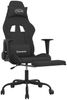 vidaXL Gaming-Stuhl mit Massage & Fußstütze Schwarz Stoff 345483 Bild 4