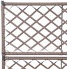 vidaXL Hochbeet mit Rankgitter 2 Töpfe 58×30×107cm Poly Rattan Braun 46937 Bild 5