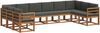 vidaXL Outdoor-Sofagarnitur mit Kissen 10 pcs Natur und Anthrazit 3367040 Bild 2