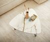 Couchtisch Ekrem 88x85 cm Keramik Calacatta Luxe Weiß-Gold-Grau Hairpin rund Metall Effektfinish Titan Bild 5