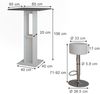 Bartisch-Set Repose Weiß/Anthrazit 65 x 65 cm mit 2 Barhockern Vicco Bild 2