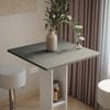 Bartisch-Set Repose Weiß/Anthrazit 65 x 65 cm mit 2 Barhockern Vicco Bild 5