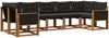 vidaXL Outdoor-Sofagarnitur mit Kissen 7 pcs Natürlich und Schwarz 3382184 Bild 2