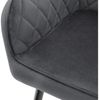 ML-DESIGN Stuhl Esszimmerstühle mit Rücken- & Armlehne moderne Design Küchenstühle (Komplett-Set, 2 St), Polsterstuhl Esstischstühle 2er Set Küchenstuhl Samt Anthrazit Bild 4