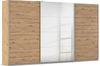 rauch Kleiderschrank, Schwebetürenschrank KULMBACH, 3-türig, 1 Spiegeltüre, inkl. Türdämpfer und weiterem Zubehör, Eiche Artisan, 360 x 211 x 62 cm Bild 3