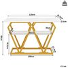 Flieks Konsolentisch (1-St, 120x29,5x80 cm), Flurtisch mit Ablagen Beistelltisch Sofatisch Marmoroptik, Weiß/Gold Bild 4