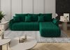 Luxusbetten24 Schlafsofa Designer Sofa Lenoa L in Samt, mit Stauraum und Schlaffunktion Bild 3