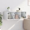 vidaXL Wandschrank mit Glastüren Weiß 102x37x35 cm 836511 Bild 3