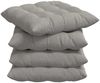 vidaXL Sitzkissen 4 pcs Hellgrau 40 x 40 x 6 cm Mikrofaser 42015176 Bild 2