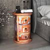 vidaXL Beistellschrank mit 3 Schubladen Altholz Massiv 241646 Bild 2