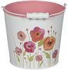 finehomegarden Blumentopf Metall-Eimer mit Henkel Ø15/17/19cm H13/15/17cm "Mohn bunt" (1 St), für Pflanzen & Wohnaccessoires Blumentopf Übertopf 3Größen wählbar Bild 3