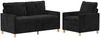 vidaXL Sofa Set 2 pcs Schwarz Polyester 3417092 Bild 2