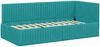 vidaXL Eckbettgestell mit Kopfteil Türkis 90 cm x 190 cm Samt 42016264 Bild 4
