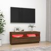 vidaXL TV-Schrank mit LED-Leuchten Braun Eichen-Optik 100x35x40 cm 815722 Bild 3