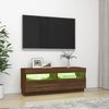 vidaXL TV-Schrank mit LED-Leuchten Braun Eichen-Optik 100x35x40 cm 815722 Bild 4