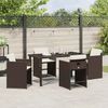 vidaXL Garten Essgruppe 5 pcs Braun Poly-Rattan 3380698 Bild 4