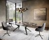 Esstisch Edge Oval 280x130 Keramik Iris FMG Agatablack Zenthara kantig Metall Effektfinish Titan Bild 5