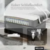 Boxspringbett Rockstar® Limited Edition II Samt 180x200 cm in Hellgrau und Härtegrad H2 Bild 3
