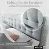 Boxspringbett Rockstar® Limited Edition II Samt 180x200 cm in Hellgrau und Härtegrad H2 Bild 4