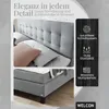 Boxspringbett Rockstar® Limited Edition II Samt 180x200 cm in Hellgrau und Härtegrad H2 Bild 2