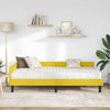 vidaXL Eckbettgestell mit Matratze Sonstiges 2 pcs Gelb Samt 3393712 Bild 3