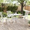 vidaXL Gartentisch Weiß 80x80x75 cm Aluminiumguss 4002813 Bild 3