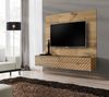 TV-Lowboard Set Public in Wotan Eiche und schwarz 180 cm Bild 5
