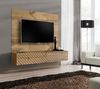 TV-Lowboard Set Public in Wotan Eiche und schwarz 180 cm Bild 2