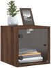 vidaXL Nachttische mit Glastüren 2 Stk. Braun Eichen-Optik 35x37x35 cm 836475 Bild 4