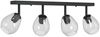 vidaXL Deckenstrahler Schwarz 73,5 x 13 x 26 cm Glas und Metall 42001221 Bild 2