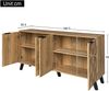 Moderner Sideboard mit 4 Türen, 160,5 x 35,5 x 78 cm – Praktisches Design für Wohnzimmer, Schlafzimmer und Esszimmer Bild 3