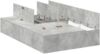 vidaXL Aufbewahrungsbettgestell Beton Grau 120 x 190 cm Holzwerkstoff 3335424 Bild 2