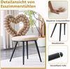 Esszimmerstuhl 2er-Set, Samt mit dekorativer Rückenlehne & Metallgestell, camel Bild 4