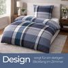 Feinbiber Bettwäsche-Set für den Winter 2-teilig 135x200/80x80 cm Blau (Kariert) Bild 4